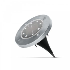   LED-es leszúrható szolár lámpa - kör alakú - középfehér - 12 cm