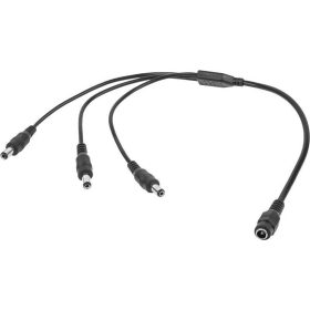 DC 12V háromágú tápegység elosztó kábel, 5,5x2,1mm