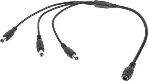 DC 12V háromágú tápegység elosztó kábel, 5,5x2,1mm