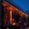 LED-es fényfüggöny - jégcsappal - 3,5 x 0,7 m - 180 melegfehér LED - IP44	