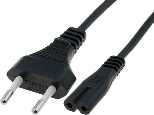 Hálózati piskóta kábel, magnó / borotva tápkábel 1.5 m