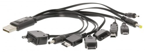 USB univerzális multitöltő kábel (micro, mini USB, iPhone stb.)