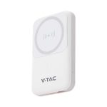   V-TAC Smart powerbank, wireless vésztöltő, vezeték nélküli töltő, fekete - 10000 mAh - 8855