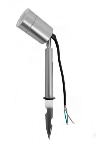 V-TAC leszúrható kültéri mini reflektor, kerti LED lámpa 230V - rozsdamentes acél - 7518