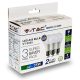 V-TAC LED lámpa izzó 5W E27 6400K - 3 db/csomag - 7268