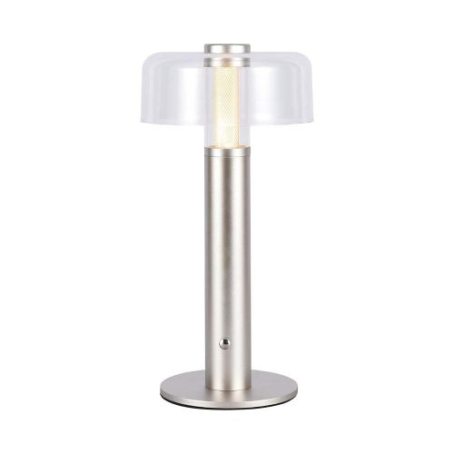 V-TAC pezsgőarany asztali lámpa beépített akkumulátorral, Type-C kábellel, 30cm magas, meleg fehér - 7943
