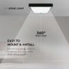 V-TAC IP44 szögletes LED mennyezeti lámpa 24W, 100 Lm/W - fekete kerettel, meleg fehér - 7645