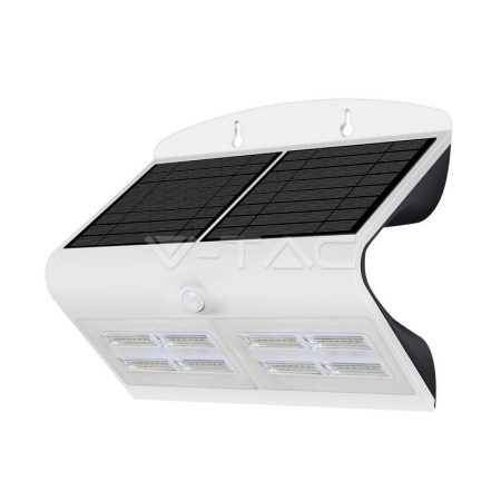 V-TAC napelemes LED lámpa, reflektor mozgásérzékelővel 6,8W, fehér - 8278