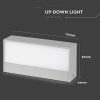 V-TAC kültéri homlokzatvilágító fali LED lámpa 9W - meleg fehér - 218239