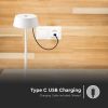 V-TAC 2W akkumulátoros asztali lámpa, IP54 - Meleg fehér, fehér házzal - 7689