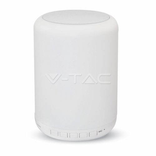 V-TAC LED asztali lámpa RGB+W, bluetooth-os hordozható hangszóró - 8516