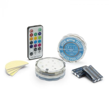 Távirányítós RGB LED lámpa színváltós hangulatvilágítás - 2 db/bliszter