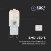 V-TAC PRO G9 LED izzó 2,2W, Természetes fehér - Samsung chip - 21244