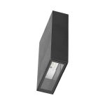   V-TAC IP65 kétirányú fali LED lámpa - fekete, meleg fehér - 218561