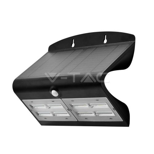 V-TAC napelemes LED lámpa, reflektor mozgásérzékelővel 6,8W, fekete - 8279