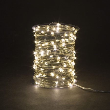 Kültéri - beltéri micro LED fényfüzér meleg fehér