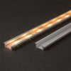 Süllyeszthető alumínium LED szalag profil 1m fehér fedlappal