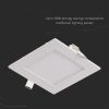 V-TAC süllyeszthető alumíniumházas szögletes 3W LED lámpa panel, meleg fehér - 216295