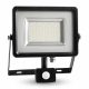 V-TAC mozgásérzékelős 50W SMD LED reflektor - hideg fehér - fekete ház - 5839