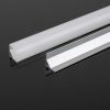 Alumínium LED szalag sarok profil 1m fehér fedlappal