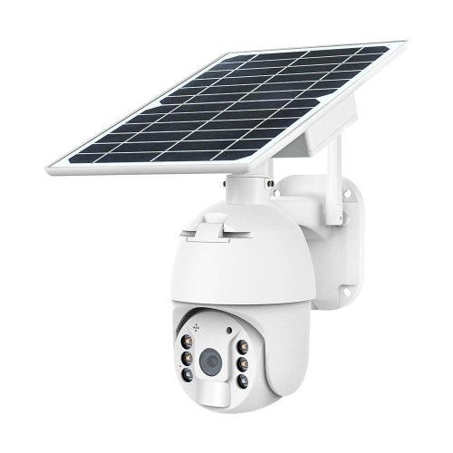V-TAC 2.4GHz WiFi képes napelemes PTZ kamera, HD felbontással és mozgásérzékelővel, fehér - 11618