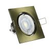 V-TAC beépíthető arany színű spot lámpa keret, négyzet lámpatest - 8581