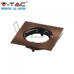   V-TAC billenthető beépíthető bronzbarna spot lámpa keret, négyzet lámpatest - 8582