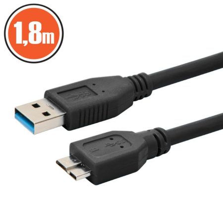 USB 3.0 kábel ("A" dugó / micro "B" dugó) 1.8m