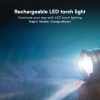 V-TAC Alumínium akkumulátoros lámpa, 10W LED zseblámpa - 23338