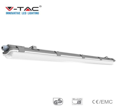 V-TAC T8 LED por és páramentes armatúra 60cm IP65 1db 6400K fénycsővel - 6464