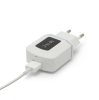 Hálózati USB mobiltelefon töltő adapter 1A - 5V / 230V - fekete / fehér