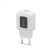 Hálózati USB mobiltelefon töltő adapter 1A - 5V / 230V - fekete / fehér