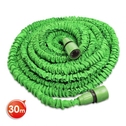 30 m locsoló slag, csavarodásmentes locsolócső 1/2"+3/4"-es adapterrel