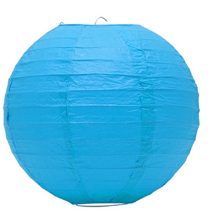 Lampion akasztóval 25cm - Kék