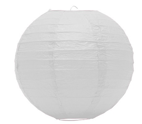 Lampion akasztóval 25cm - Fehér
