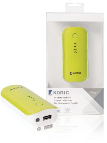 König 4400 mAh univerzális külső akkumulátor, hordozható USB töltő