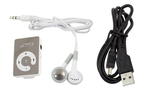 Hordozható mini MP3 lejátszó fülhallgatóval