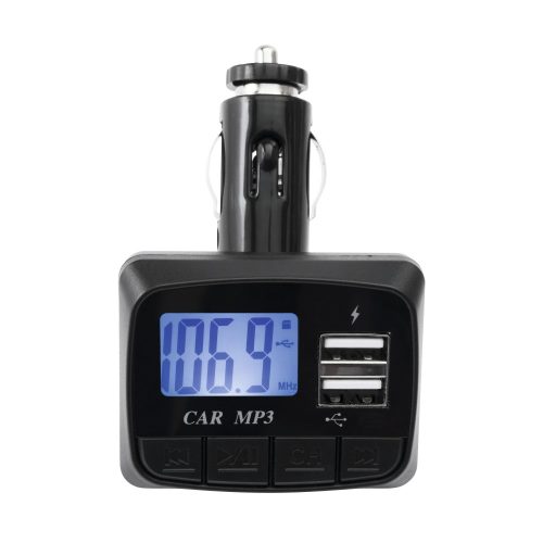 FMK24 autórádió MP3 FM transmitter + USB töltő