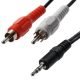 3,5mm Jack -  2 x RCA kábel 10m