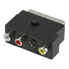 S-video RCA Scart átalakító adapter