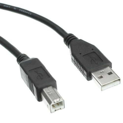 USB 2.0 nyomtatókábel 1,8m - fekete