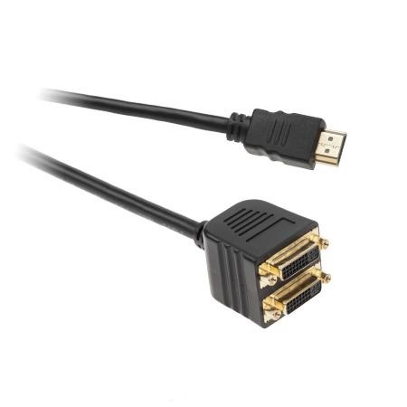 HDMI apa 2 x DVI anya 24+5 átalakító kábel elosztó adapter