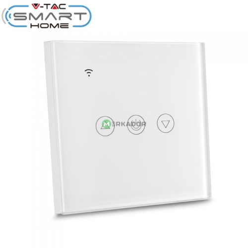 V-TAC Smart Home WiFi fali kapcsoló fényerőszabályzóval, fehér - 8433