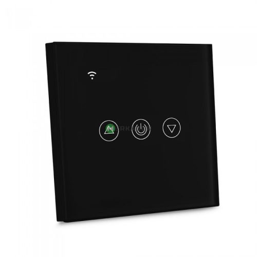 V-TAC Smart Home WiFi fali kapcsoló fényerőszabályzóval, fekete - 8432