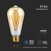 V-TAC borostyán filament 4.8W ST64 LED izzó - 2200K - 217220