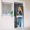 Lamellás szúnyogháló fekete, vágható szalagfüggöny ajtóra 100x220cm