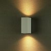V-TAC Sleek rozsdamentes acél kültéri négyzet kétirányú fali lámpa 2xGU10 foglalattal, fehér - 7541