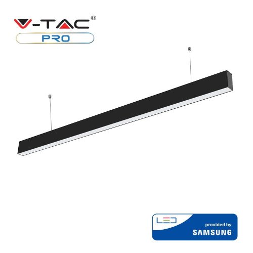 V-TAC vonalvilágító mennyezeti LED lámpa Samsung chippel - Természetes fehér, fekete házzal - 21374