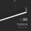 V-TAC vonalvilágító mennyezeti LED lámpa Samsung chippel - Természetes fehér, fekete házzal - 21374