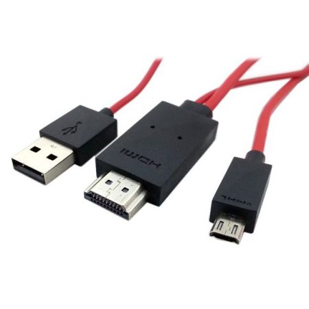 Samsung MHL micro USB 11 pin - USB 2.0 - HDMI adapter kábel